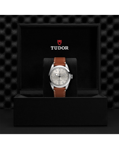 Tudor Black Bay 32/36/41 - 41 mm steel case, Brown leather strap (watches)